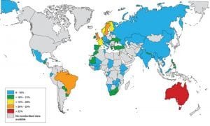mapa mundi da asma - pediatria