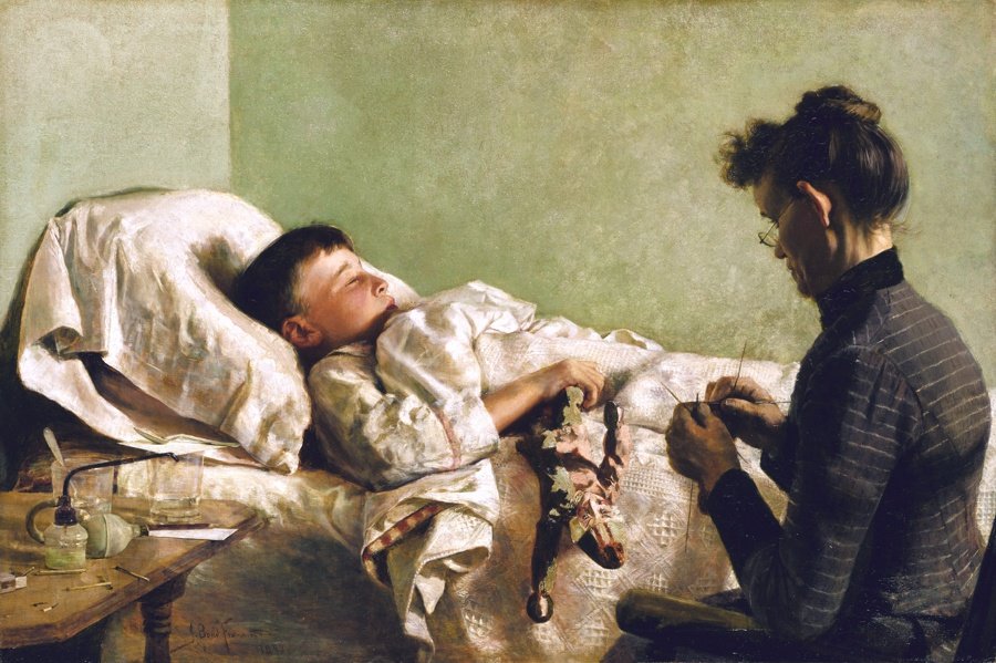 Quadro crianca doente com febre 1893